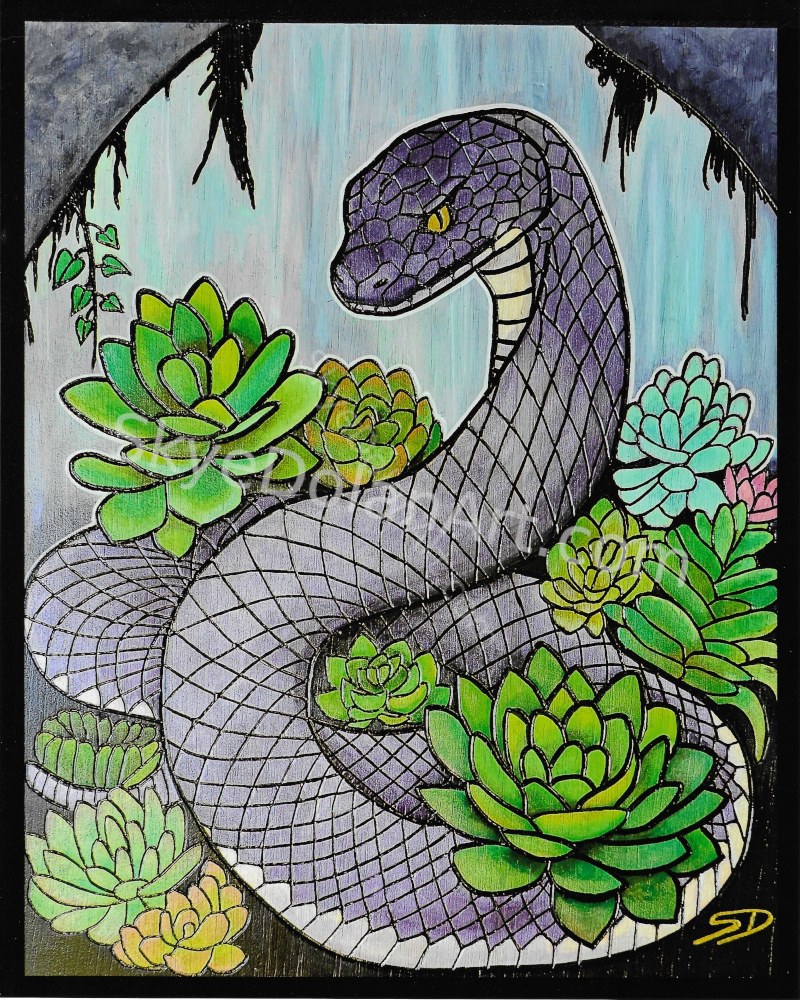 Snake and Succulents by Skye Dolan